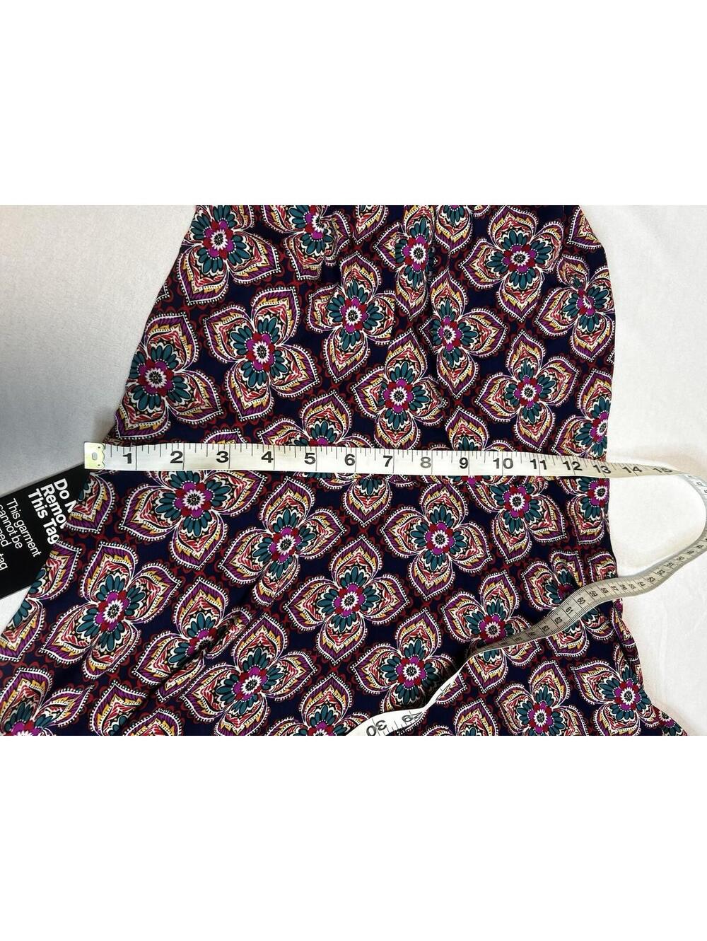 Express Halter Maxi Dress Size 4 Navy Medallion Floral Print Lined NWT - Picture 12 of 12